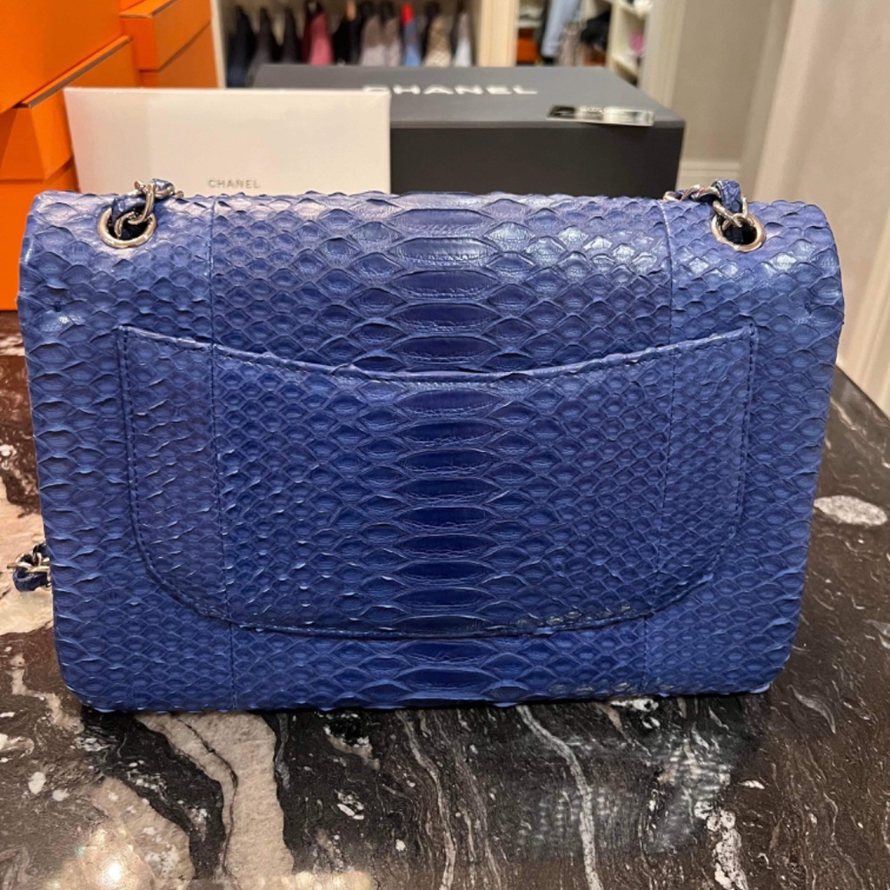 Chanel Jumbo classic Python - Picture 2 of 6